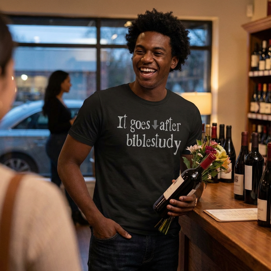 It Goes Down After Bible Study Tee – Faith, Love & Date Night Humor