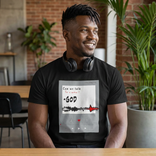 Can We Talk – “Now Playing: God” Soundwave Graphic Tee | Faith Streetwear